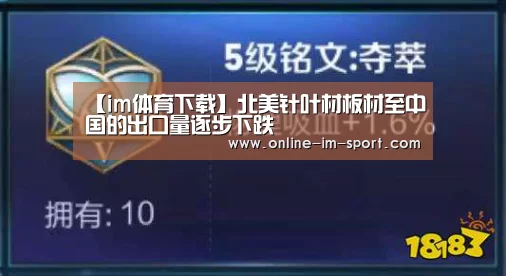 【im体育下载】北美针叶材板材至中国的出口量逐步下跌(图2) im体育app